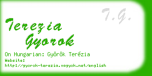 terezia gyorok business card